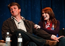 Nathan Fillion and Felicia Day on the Dr. Horrible panel at PaleyFest