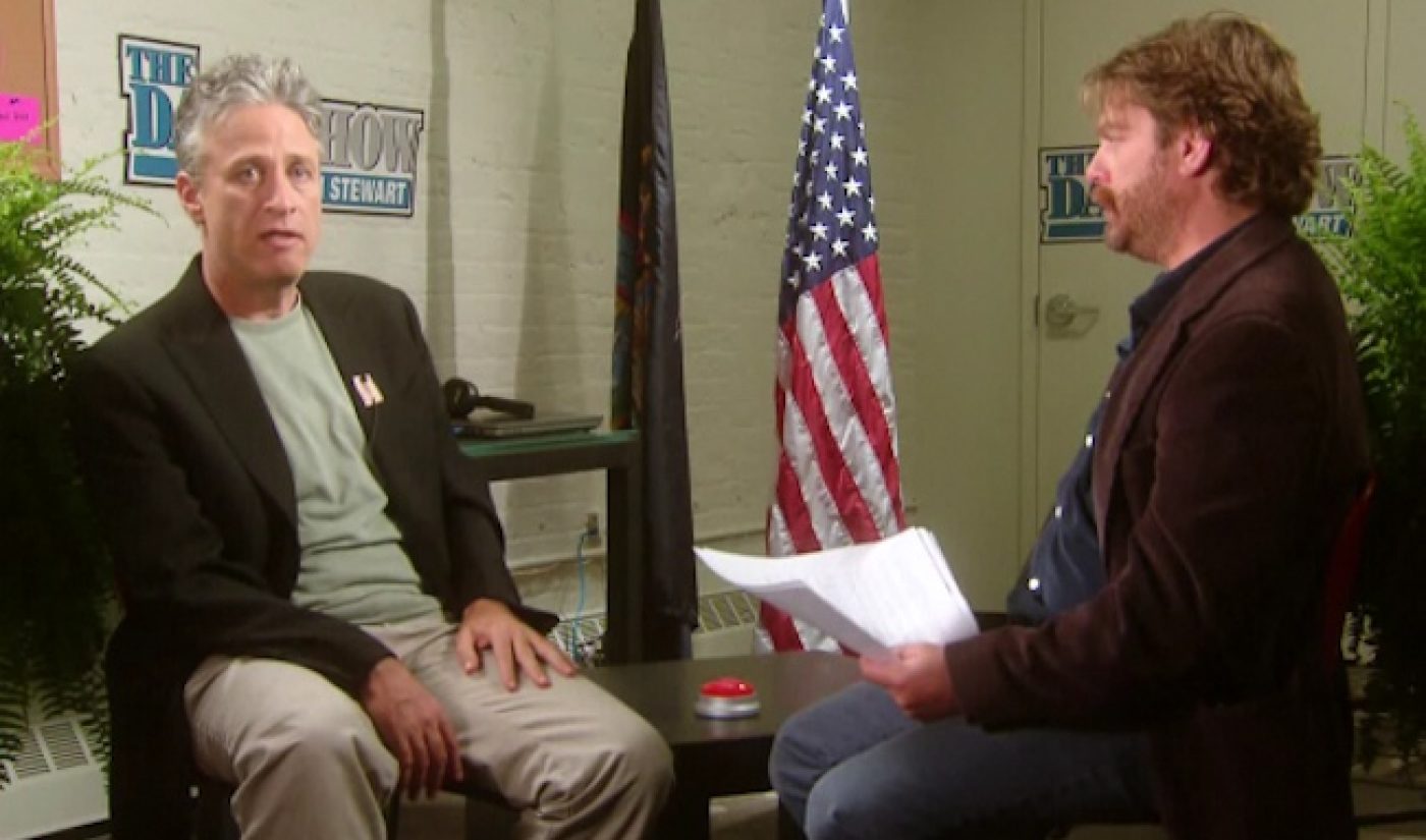 Jon Stewart Insults Zach Galifianakis on ‘Between Two Ferns’ TV Preview
