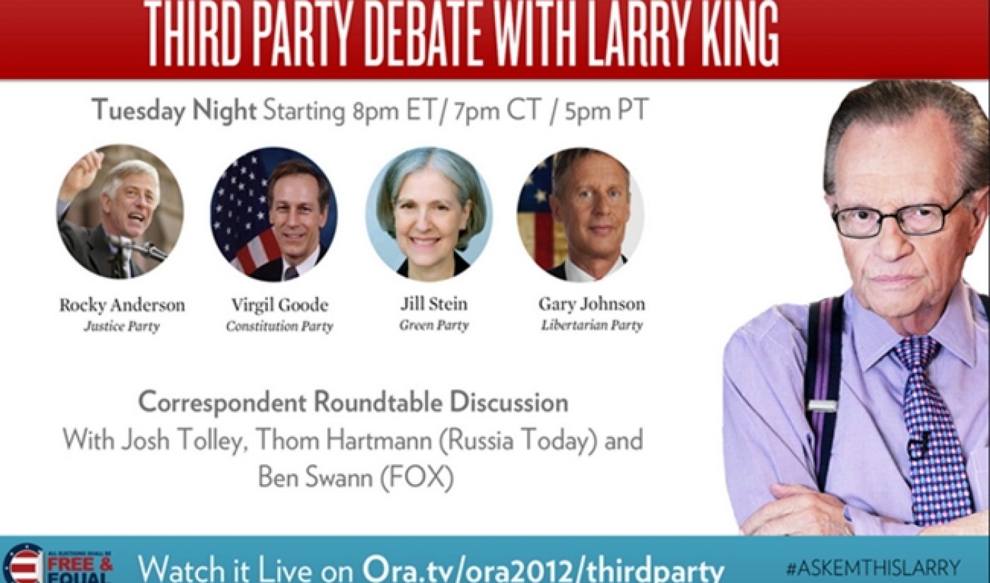 Larry King To Host Debate For Third-Party Candidates On Ora TV
