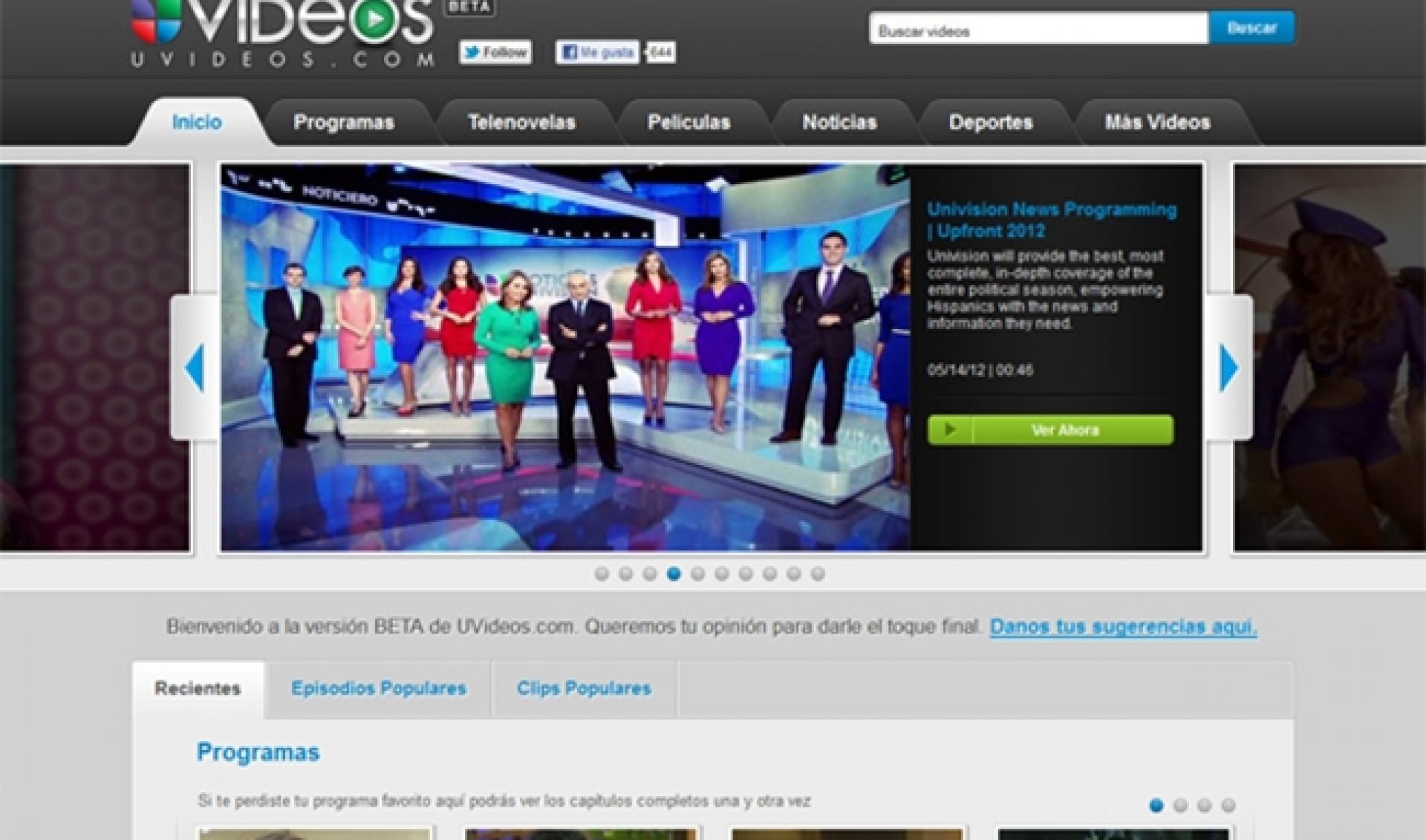 Univision Goes Digital With UVideos, A Bilingual Online Network