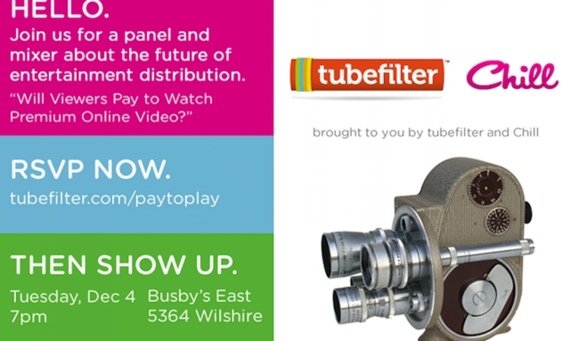 There’s Still Time To RSVP For Tonight’s Tubefilter Meetup