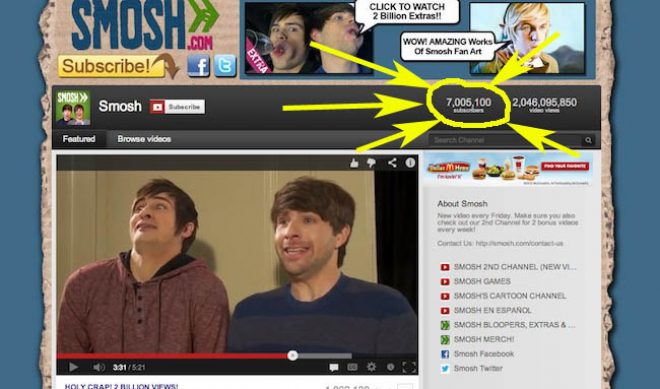 Smosh Becomes First Member Of YouTube’s 7 Million Subscriber Club