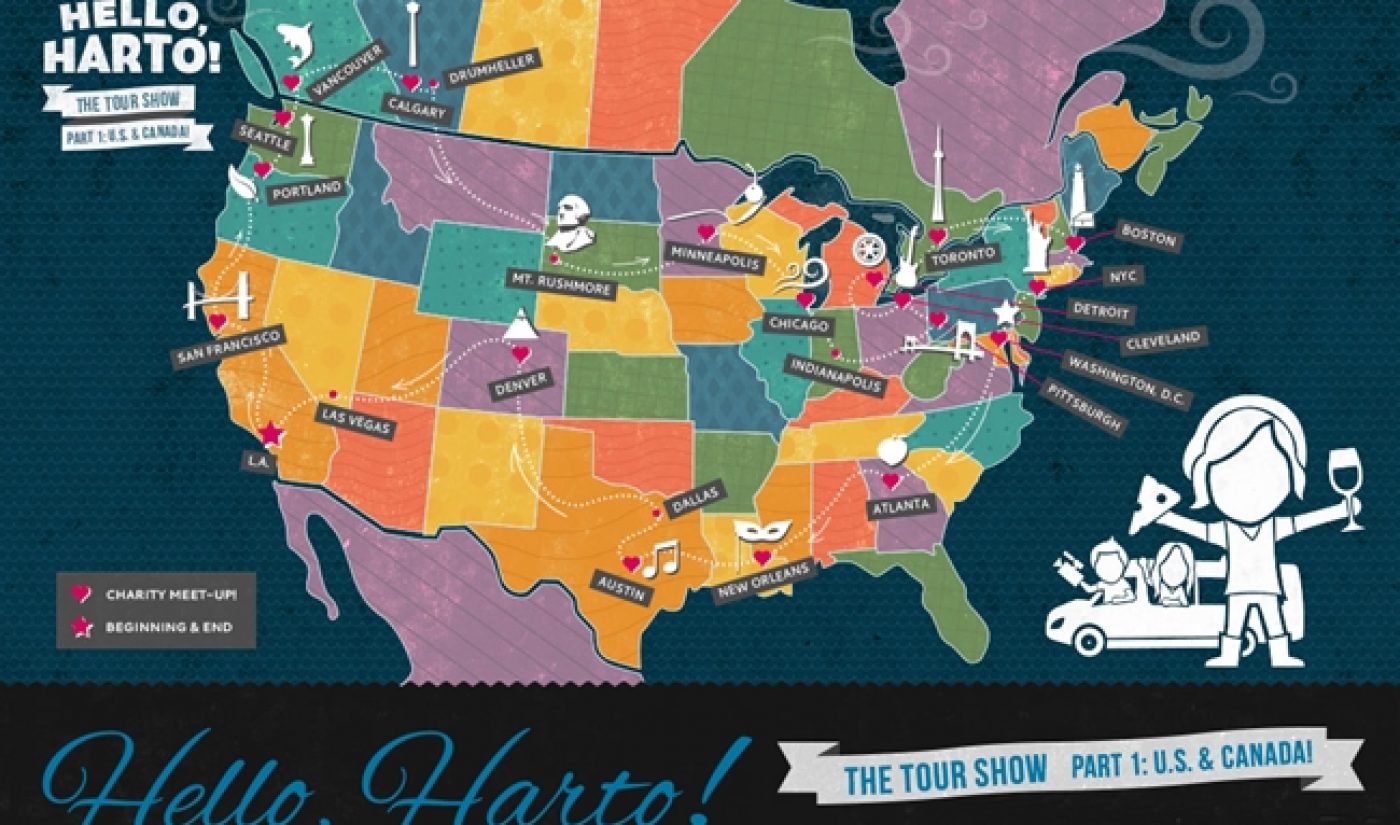 Hannah Hart Unveils Map For US/Canada Leg Of ‘Hello, Harto’ Tour