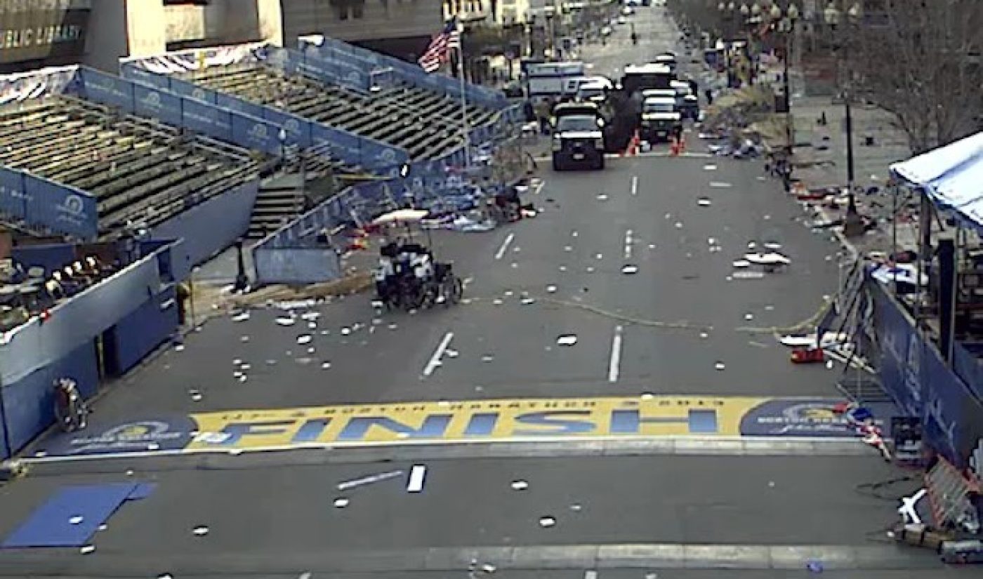 Boston Marathon Live Stream Shows Aftermath of Explosions