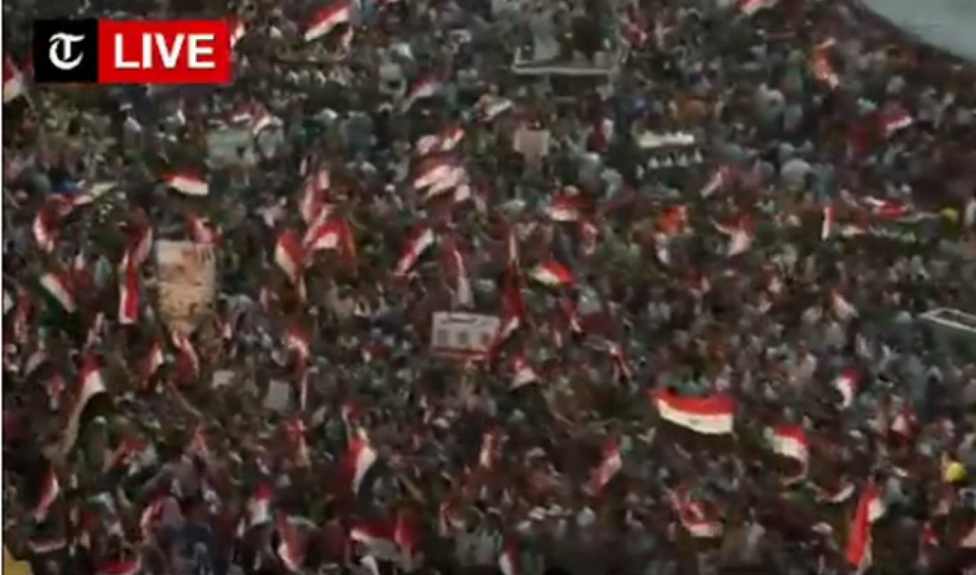 Egyptian Protest Live Stream Showcases Wild Scene In Cairo