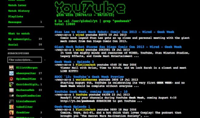 YouTube Gets A Secret Retro Look For #GeekWeek