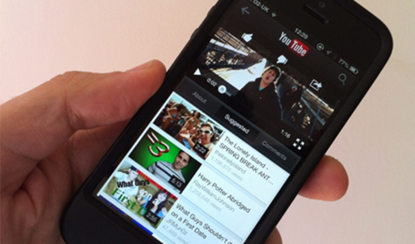 40% Of YouTube Traffic Now Comes From Mobile Devices