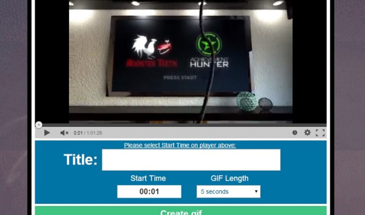 Effortless New Tool Allows You To ‘GIF YouTube’ Videos