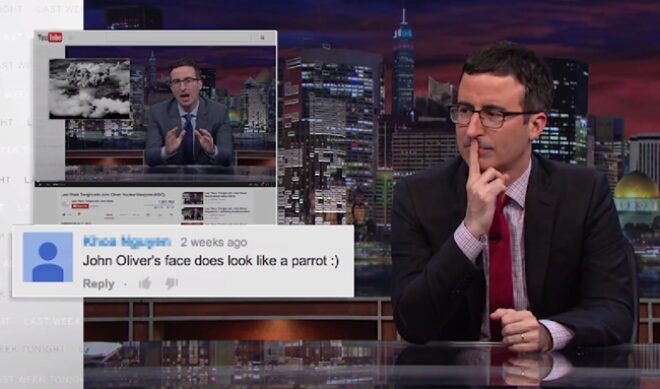During A Week Off, John Oliver Makes Fun Of YouTube Commenters