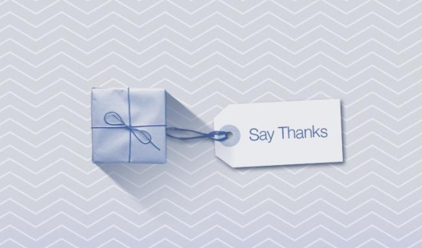Just In Time For Thanksgiving, Facebook Invites Users To “Say Thanks”