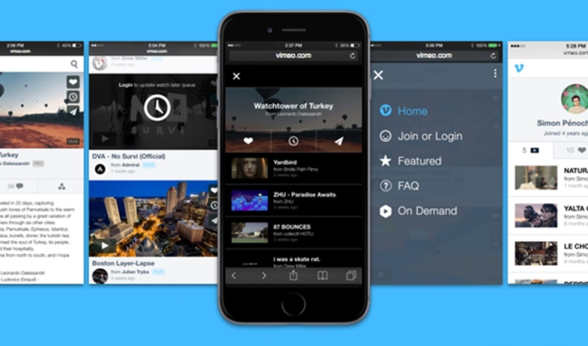 Vimeo’s New Mobile Site Is Very Pretty