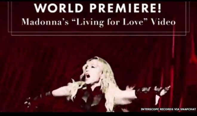 Madonna Premieres “Living For Love” Music Video On Snapchat