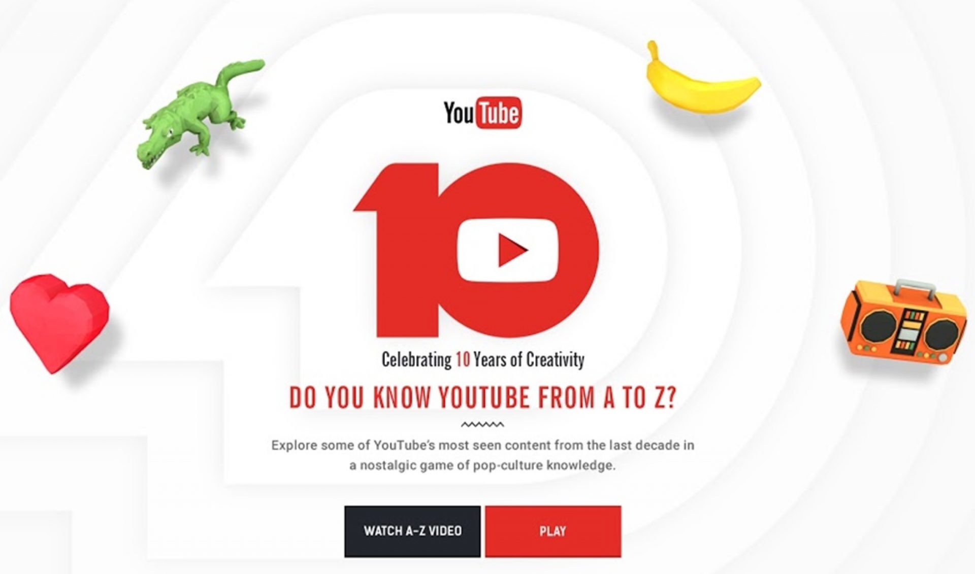 YouTube Caps Tenth Birthday Celebration With Interactive Quiz