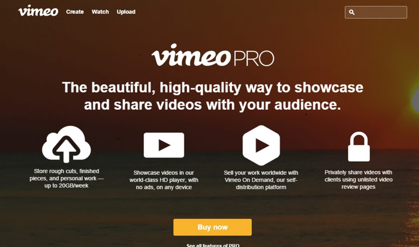 Vimeo Users Can Now Add Paid Subscriptions To Their Channels