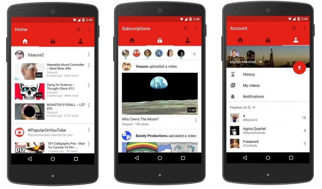 YouTube Unveils New Mobile App Design With Emphasis On User Subscriptions