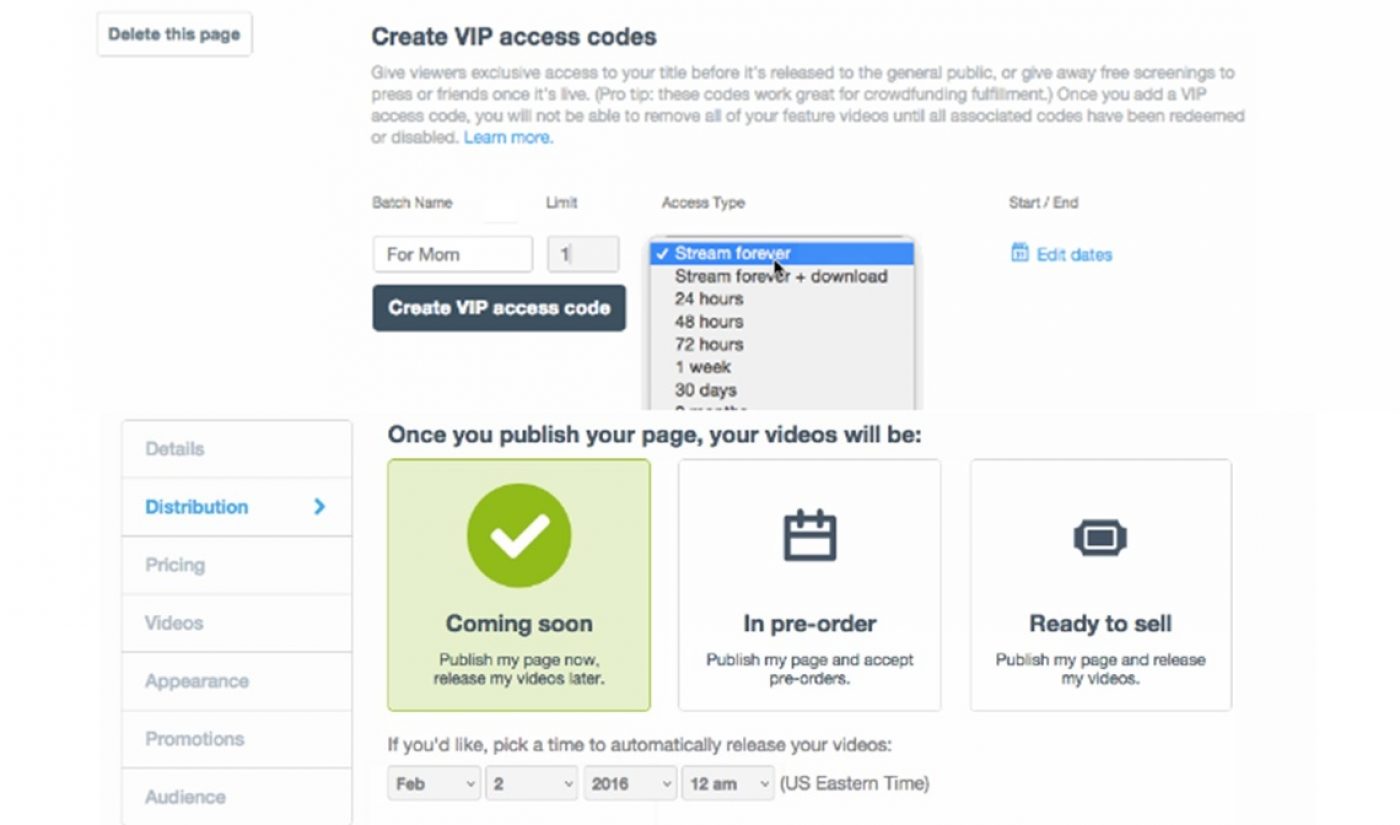 Vimeo Adds Features To Help Filmmakers Before They Release Projects On Demand