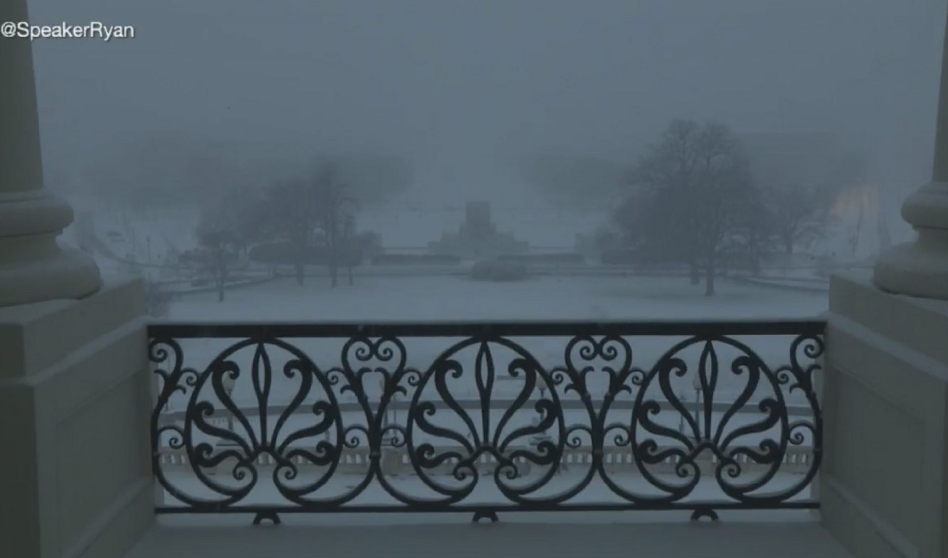 Watch The East Coast Blizzard Courtesy Of House Speaker Paul Ryan’s Live Stream