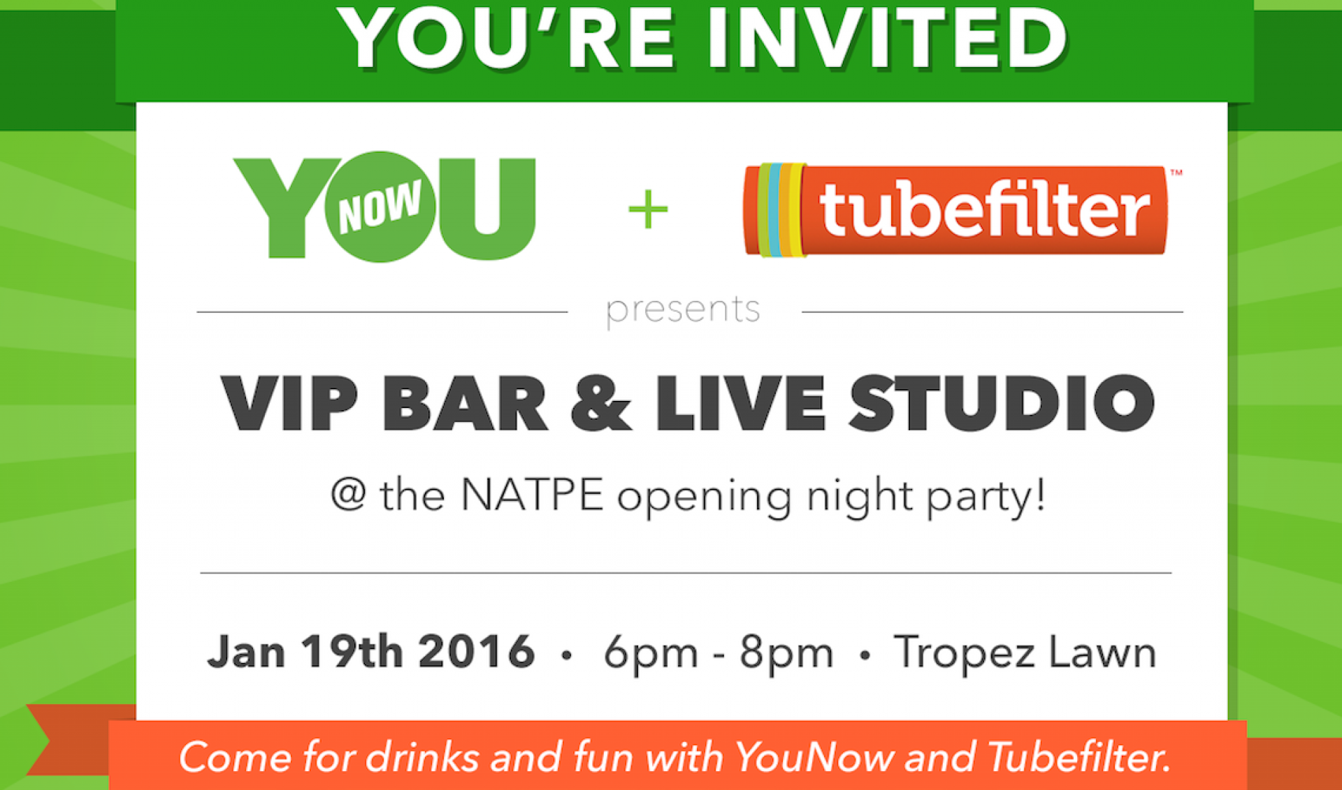 Join Digital Creators At Our VIP Bar And Live Studio At NATPE Miami 2016