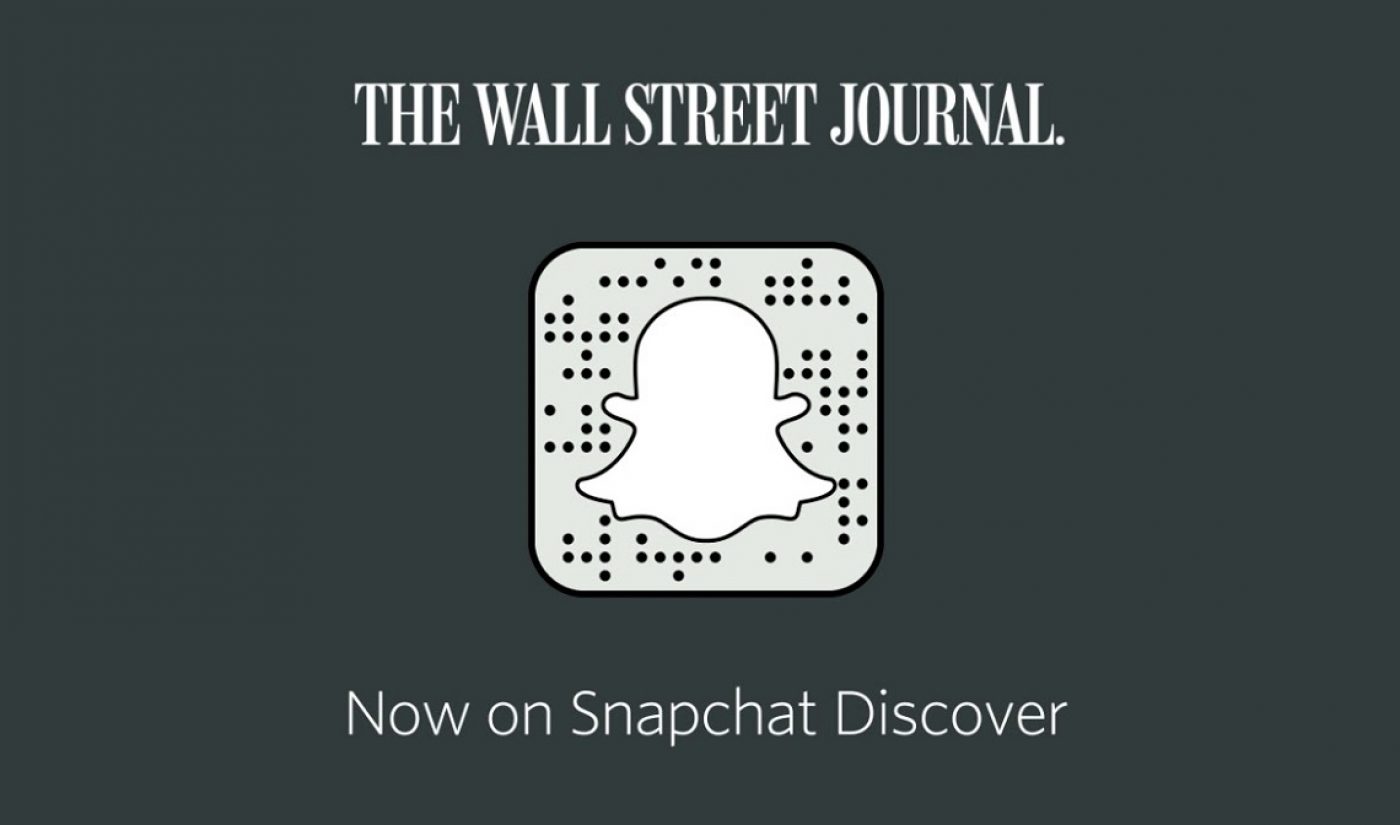 Wall Street Journal Joins Snapchat Discover, Teens Don’t Seem To Care