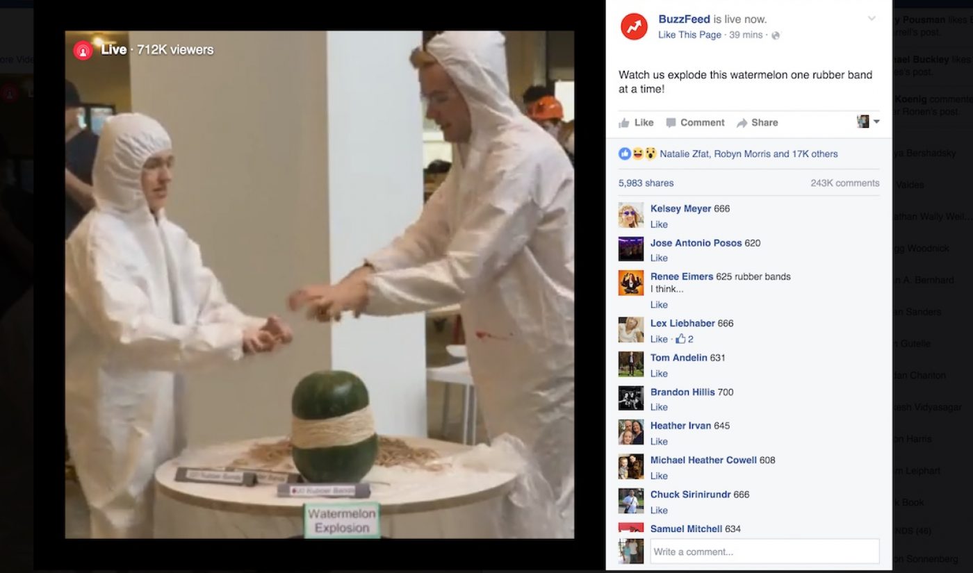 800,000 People Just Watched BuzzFeed Explode A Watermelon Live On Facebook