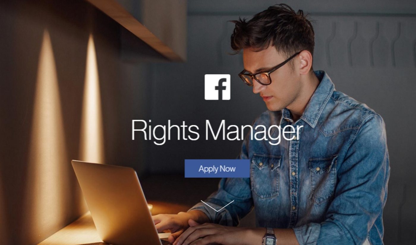 Facebook Officially Announces Its Video Rights Management Service