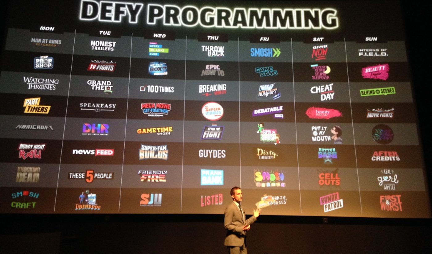Defy Media Announces New Slate Of Shows (That Will Actually Get Made)