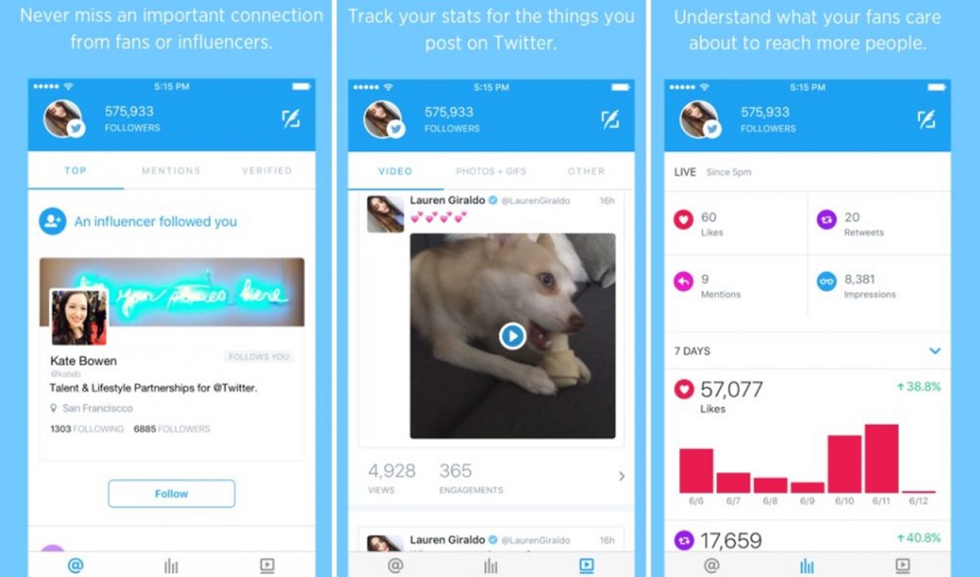 Twitter Releases Standalone App For Influencers, Will Open Monetization On Vine For “Small Group”