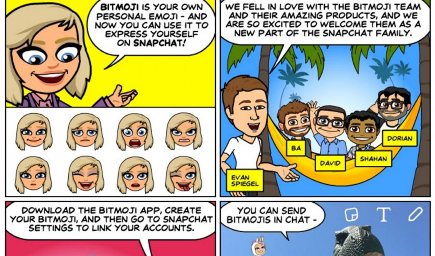 Snapchat Integrates Bitmoji Into App, Letting Users Send And Snap Their Own Avatars