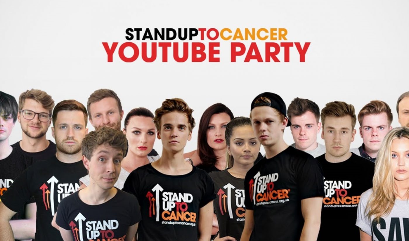 For The Second Year In A Row, YouTube Stars Will Stand Up To Cancer