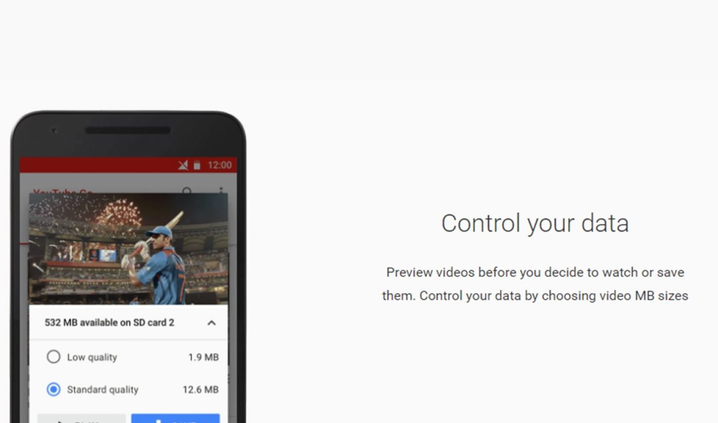 YouTube Announces “Go” App To Help Indian Users With Limited Data