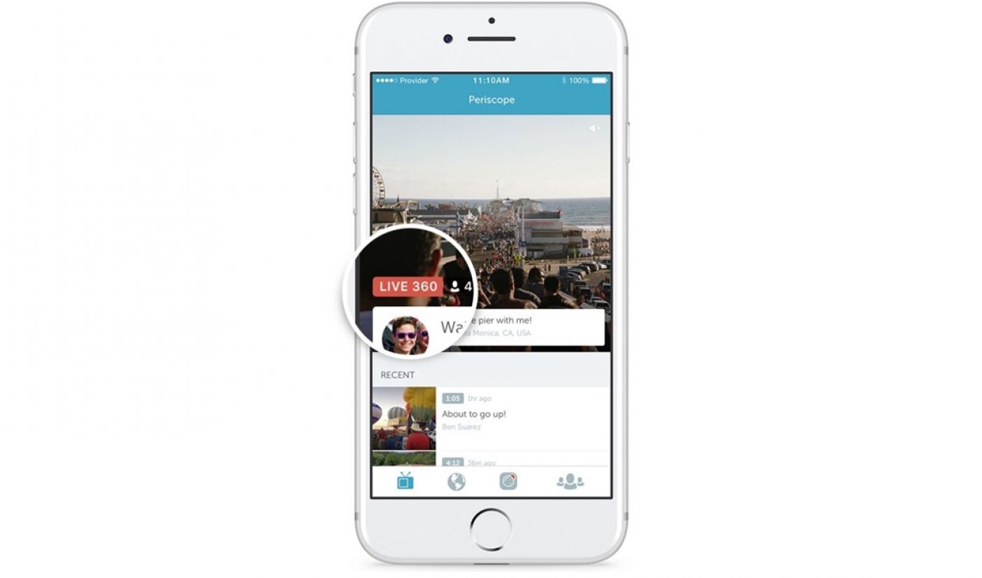 Periscope Is Piloting 360-Degree Live Streams Among Select Users
