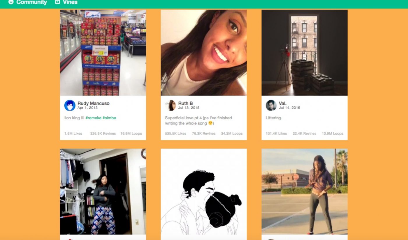 Twitter Transforms Vine’s Homepage Into An Interactive Time Capsule