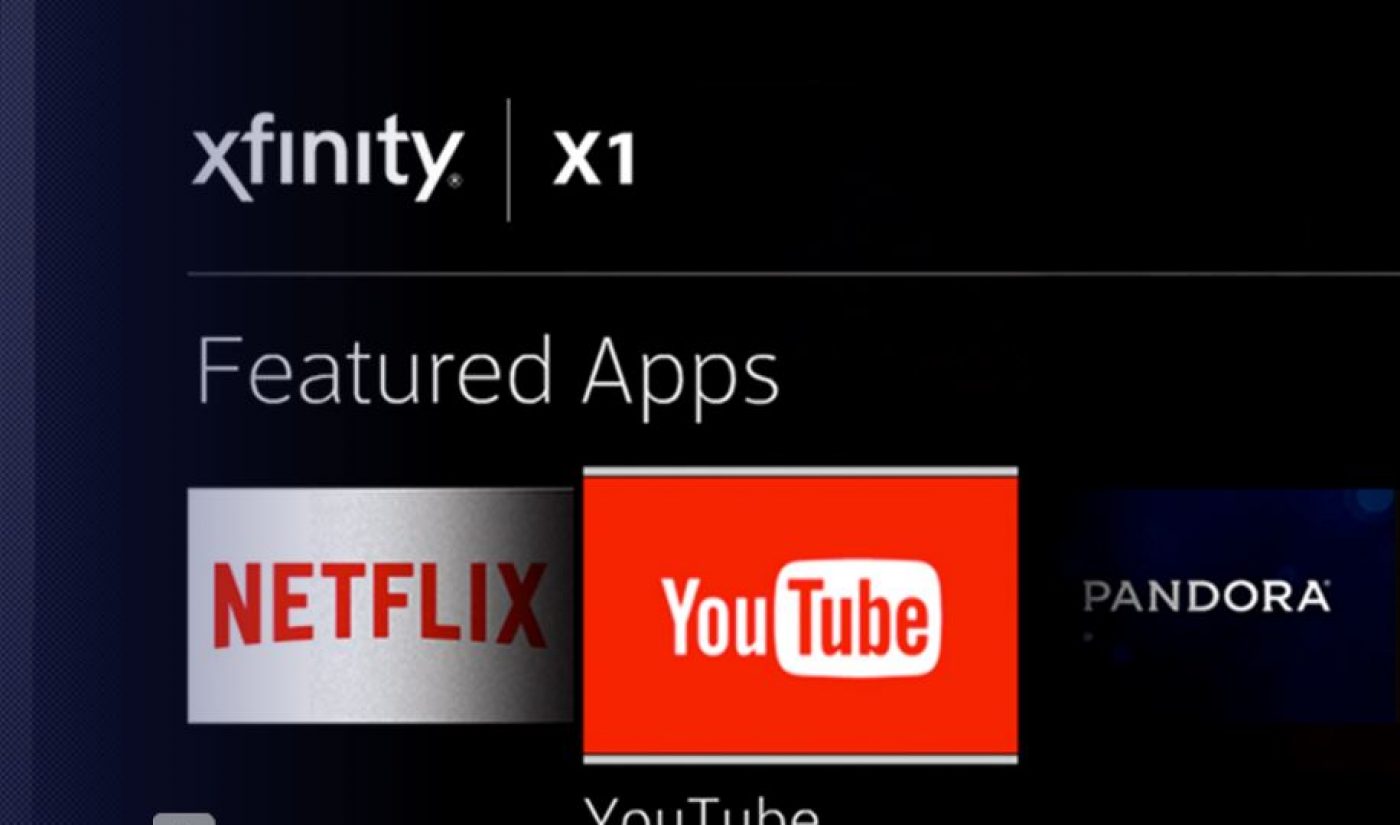 Comcast To Launch YouTube App For Its 11 Million ‘X1’ Set-Top Box Users