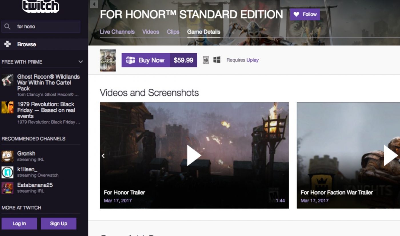 You Can Now Buy A Select Group Of Video Games Through Twitch