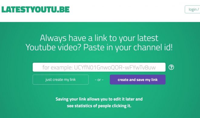 This Service Creates A Link That Always Directs Visitors To Your Latest YouTube Video
