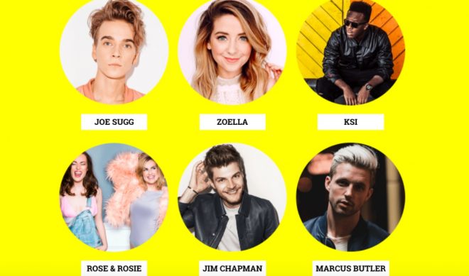 Caspar Lee, Zoella, KSI Among Headliners For Live Event Featuring UK’s Top YouTube Stars