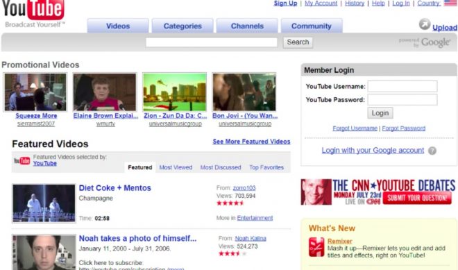 The Animated History Of YouTube’s Homepage Is An Online Video Time Capsule