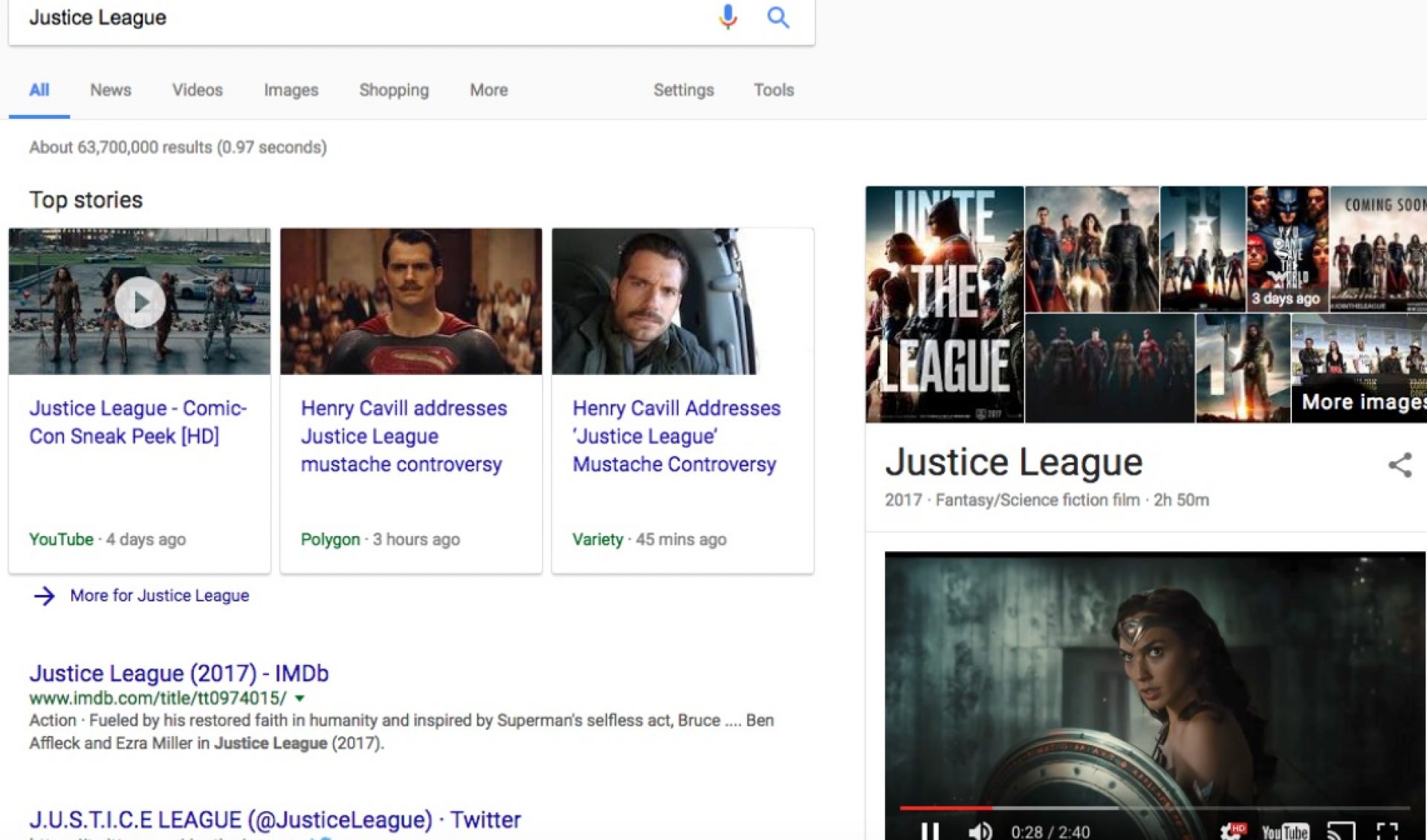 Some Users See Auto-Playing Movie Trailers In Google Searches