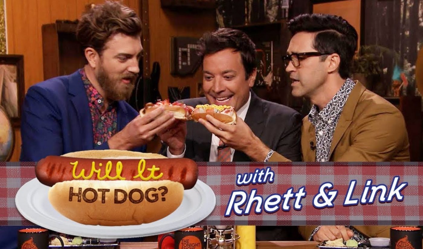 Rhett & Link And Jimmy Fallon Can’t Stop Eating Weird Foods Together
