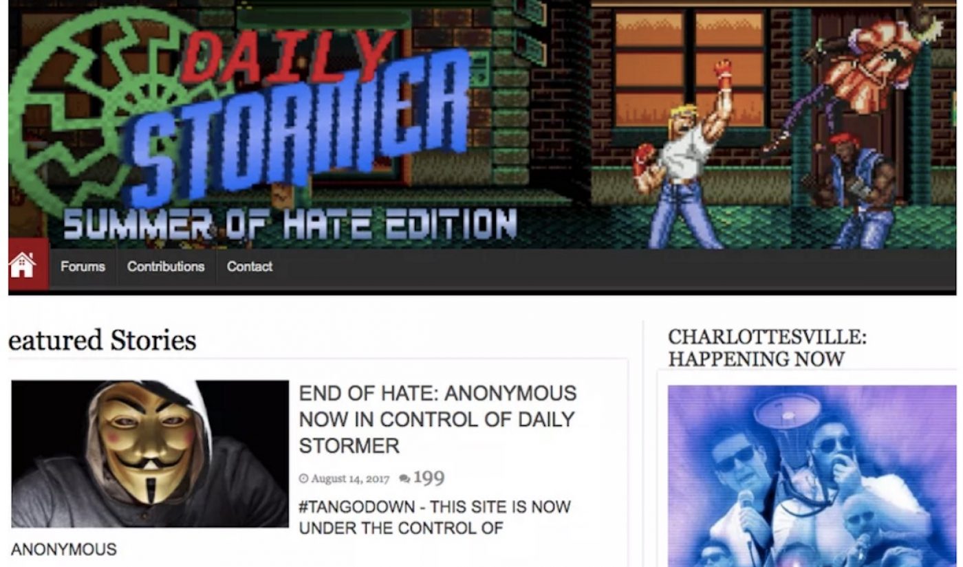 After Getting Its Website Banned, Neo-Nazi Site Daily Stormer Gets Kicked Off YouTube, Too
