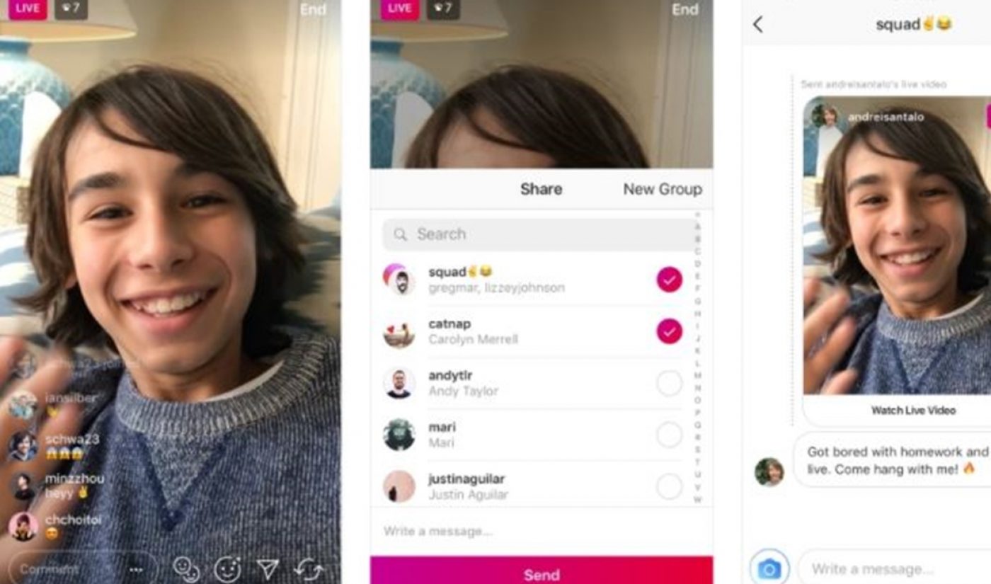 Instagram Adds Direct Messaging Feature To Help Users Promote Live Streams