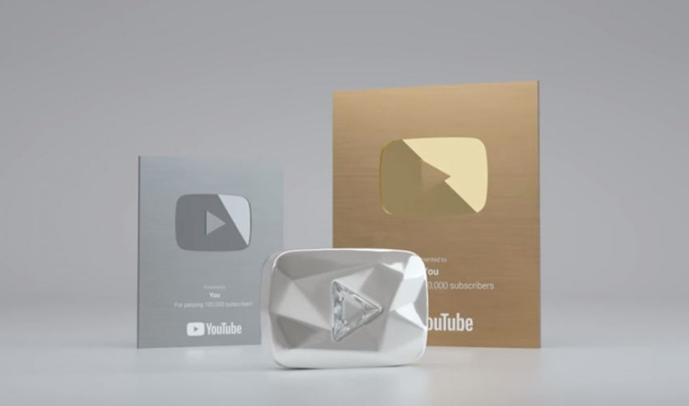 YouTube Has Given Its Silver And Gold Creator Awards A Slight Facelift