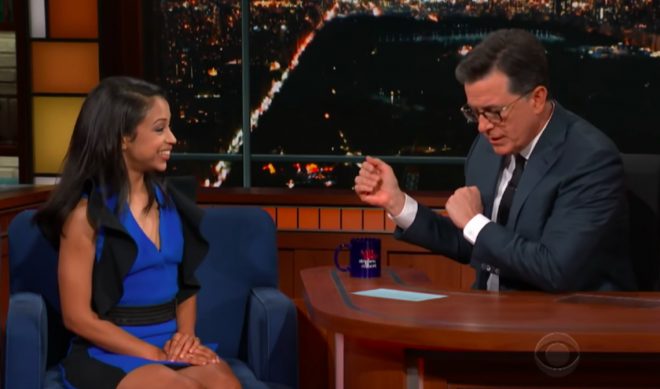 Liza Koshy Gets Breakup Advice From Stephen Colbert In First-Ever Late Night Appearance