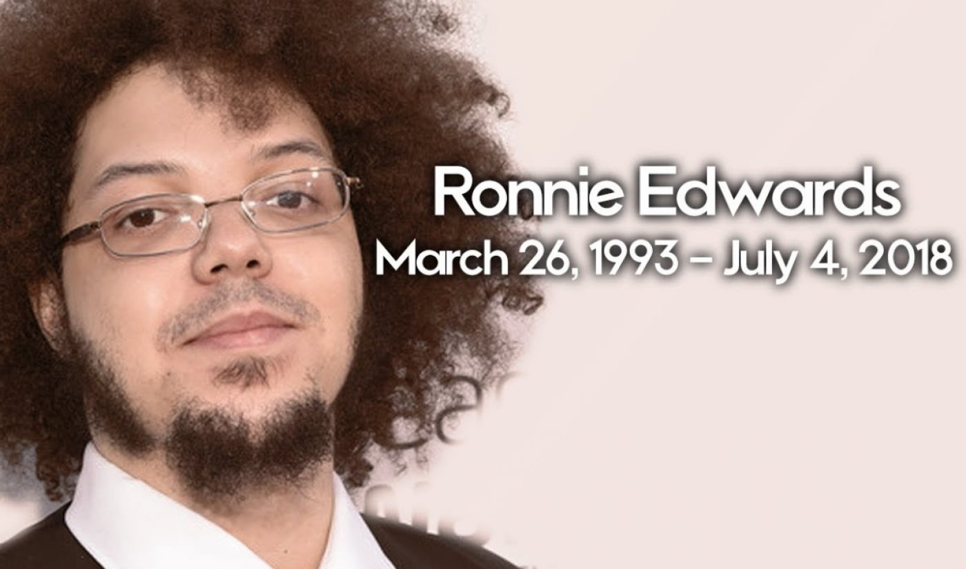 Matthew Patrick Announces The Passing Of Game Theorists Editor Ronnie “Oni” Edwards