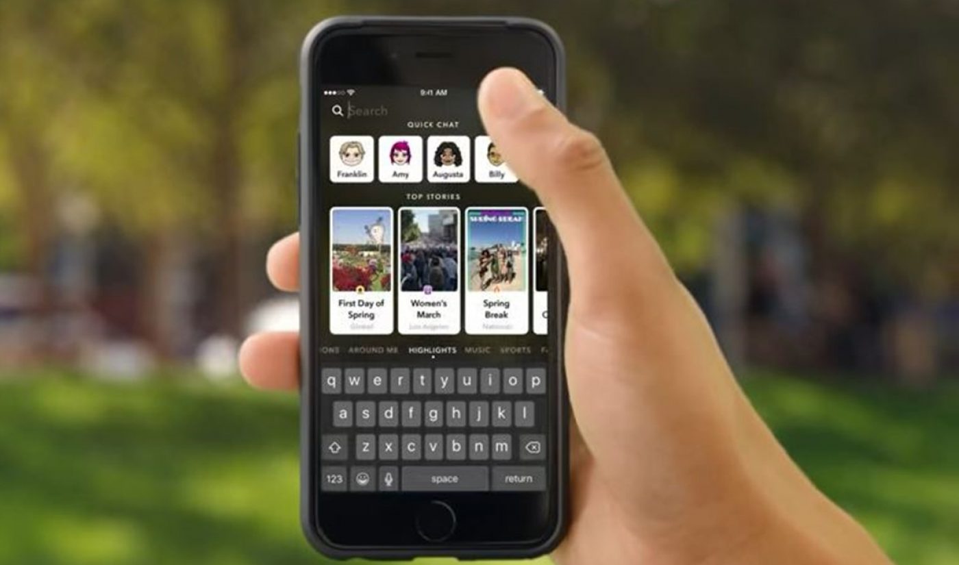 Snapchat To Let 20 Publisher Partners Repurpose — And Monetize — User-Generated Snaps