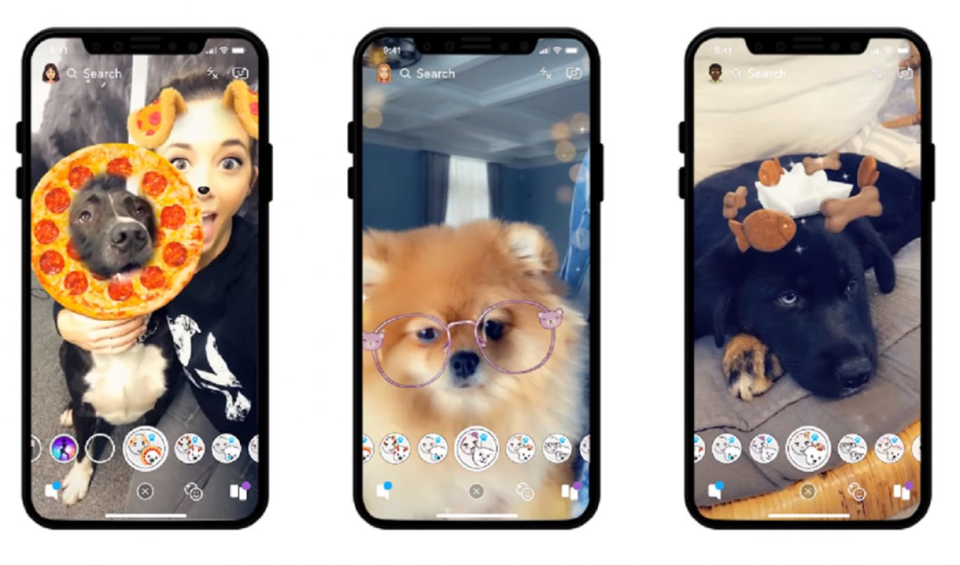 Snapchat Adds Lineup Of Lenses For Dogs