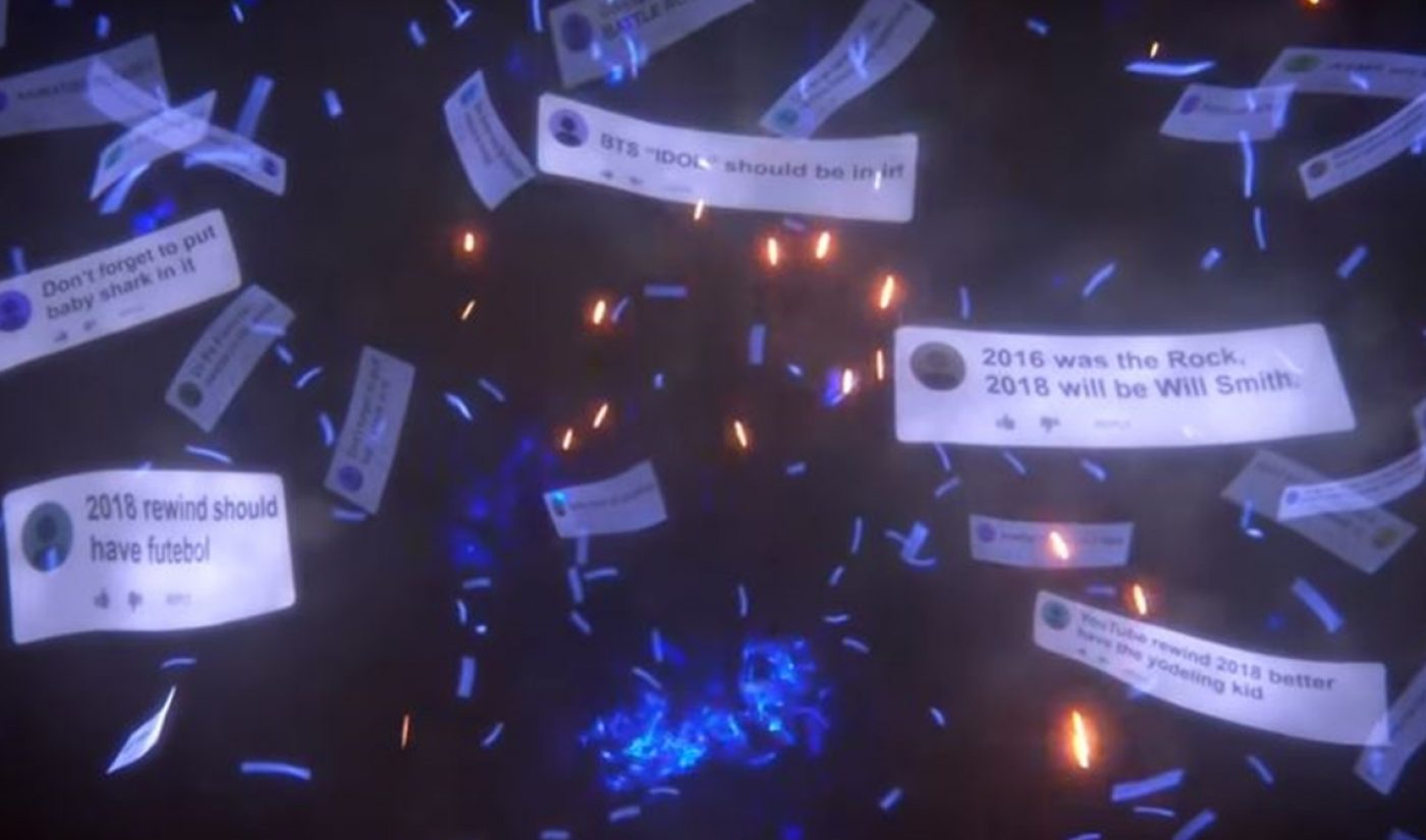 ‘YouTube Rewind 2018’ Becomes Second Most-Disliked Video In YouTube History