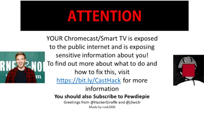 Pro-PewDiePie Printer Hacker Returns, Making 5,500+ Smart TVs, Google Devices Urge Users To Subscribe