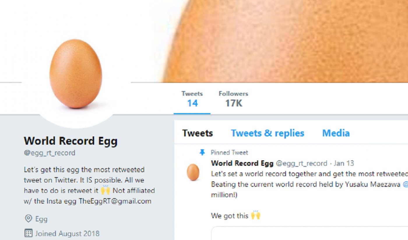 Instagram’s Most-Liked Egg Now Trying To Be Twitter’s Most-Retweeted Egg