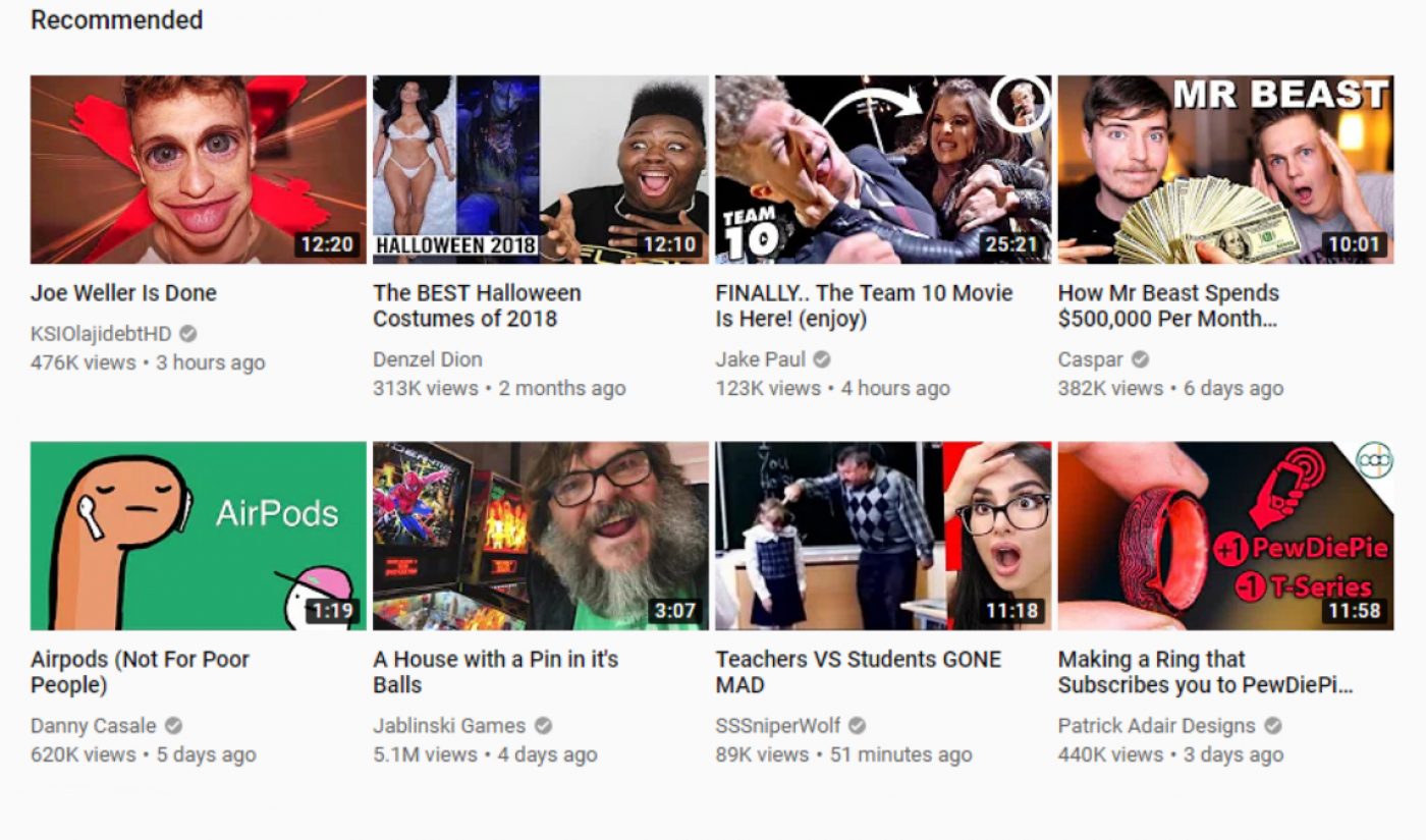 YouTube Has Repaired Bug Causing Algorithm To Recommend Unrelated Videos